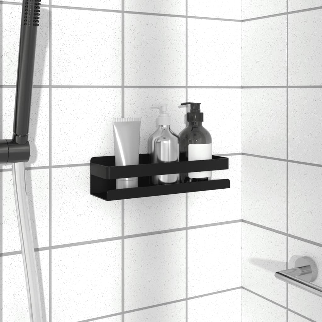 Shower Shelf Matt Black 23x6.5x6 cm Brushed 304 Stainless Steel - The Home Maker