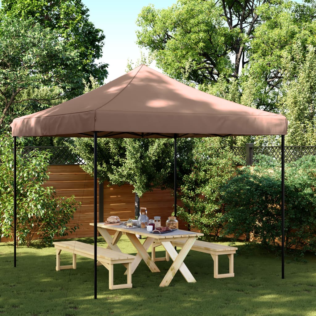 Foldable Party Tent Pop-Up Brown 292x292x315 cm - Design Hut