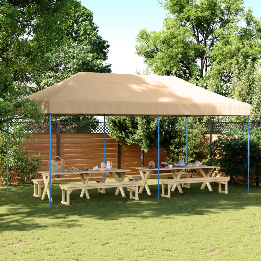 Foldable Party Tent Pop-Up Beige 580x292x315 cm - Design Hut