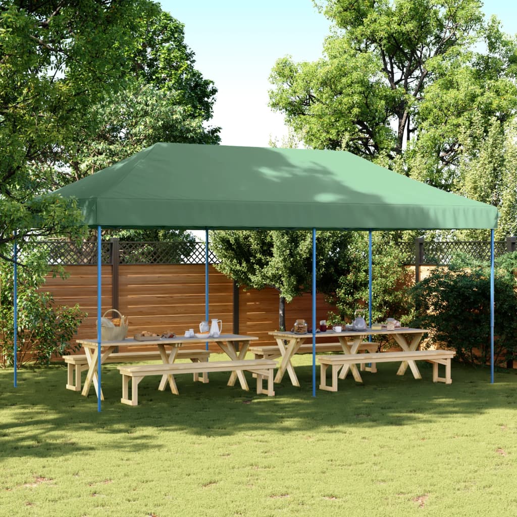 Foldable Party Tent Pop-Up Green 580x292x315 cm - Design Hut