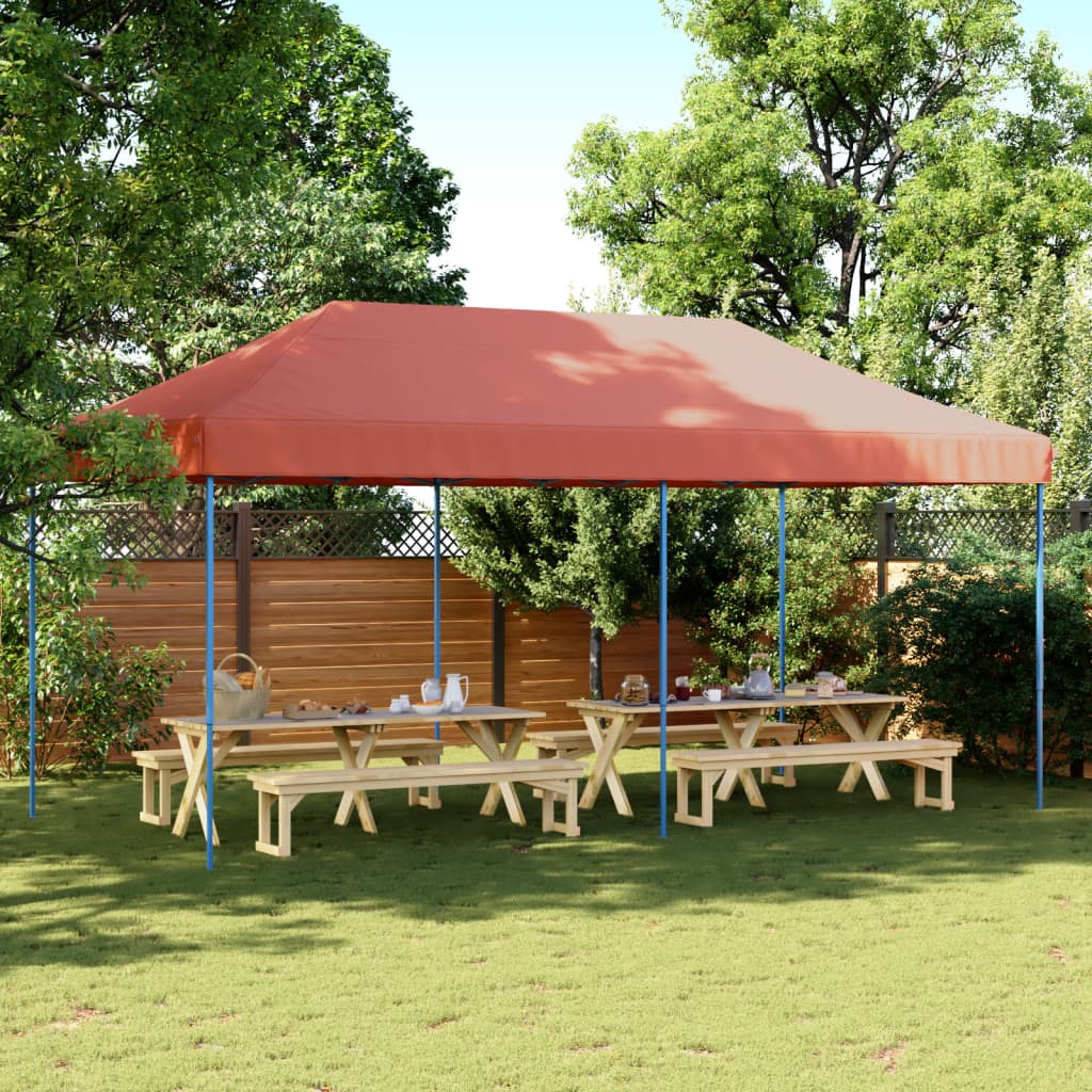 Foldable Party Tent Pop-Up Terracotta 580x292x315 cm - Design Hut
