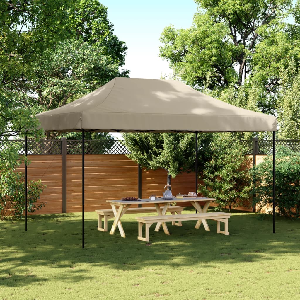 Foldable Party Tent Pop-Up Taupe 440x292x315 cm - Design Hut
