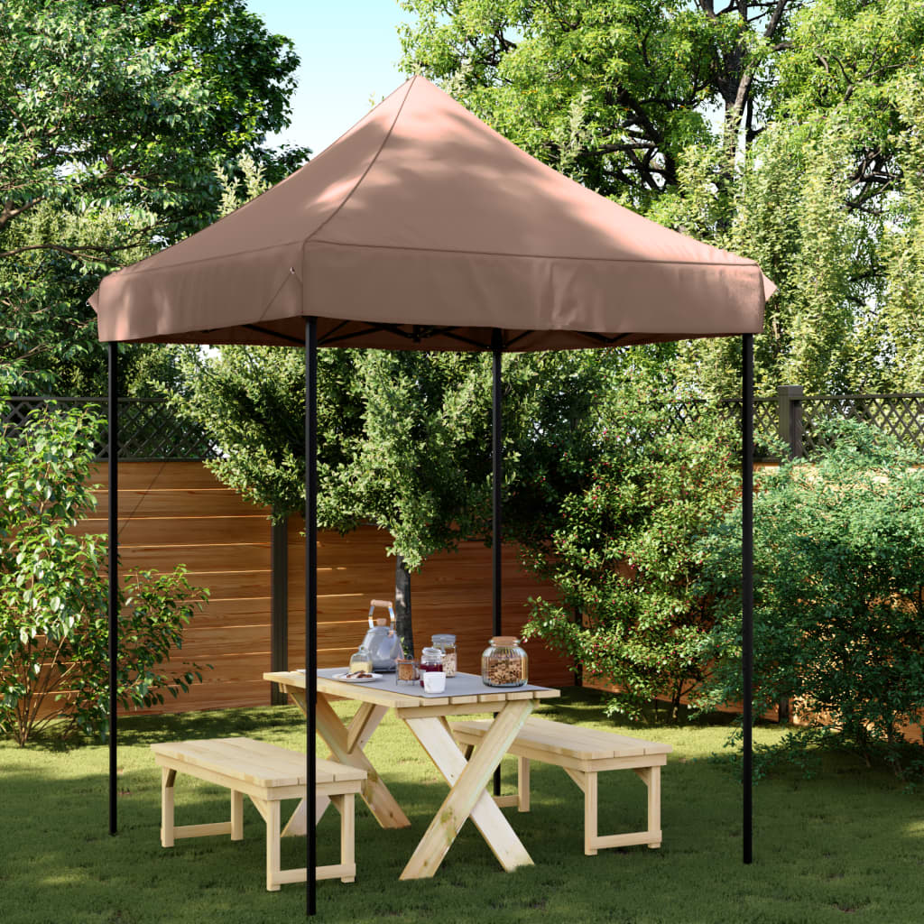 Foldable Party Tent Pop-Up Brown 200x200x306 cm - Design Hut