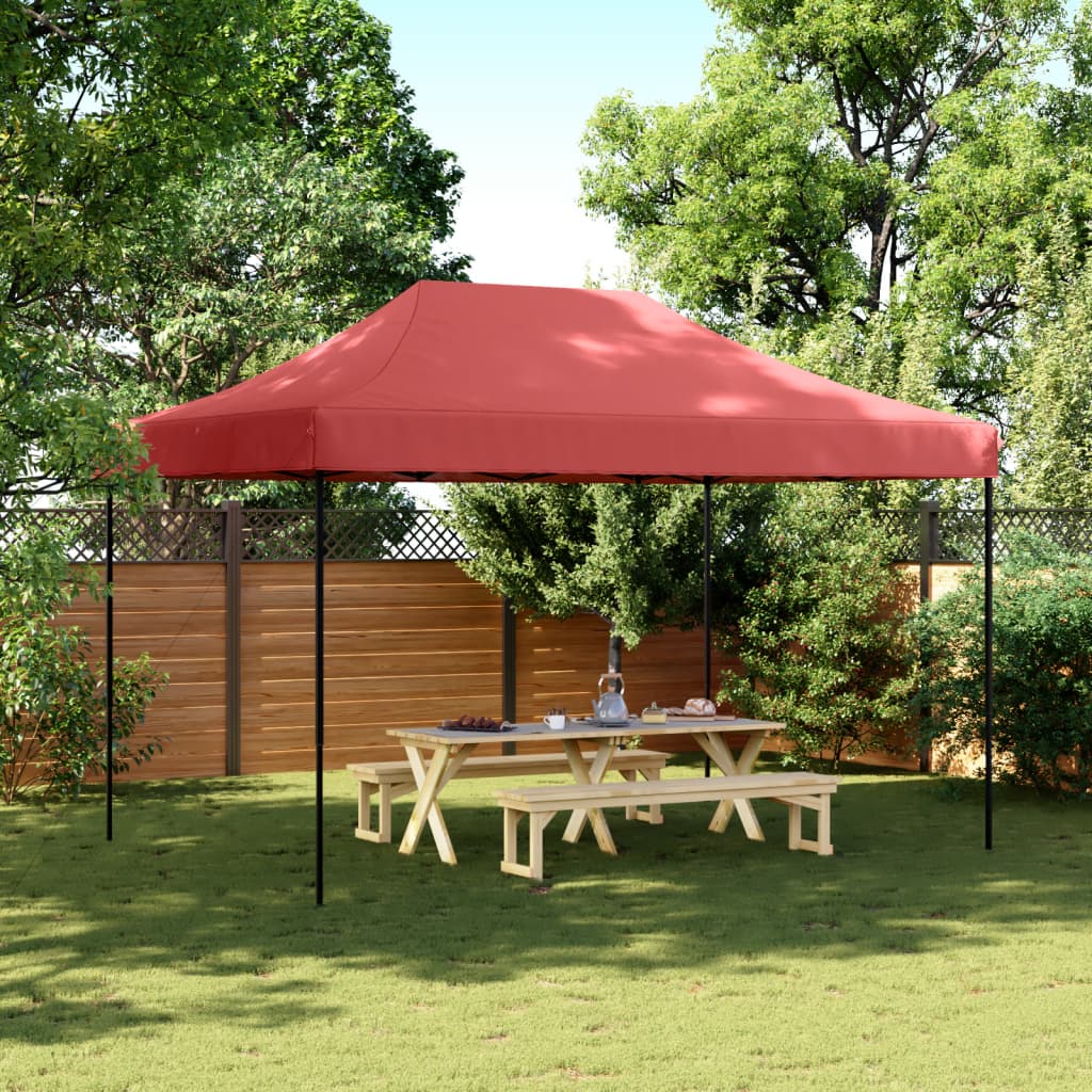 Foldable Party Tent Pop-Up Burgundy 410x279x315 cm - Design Hut