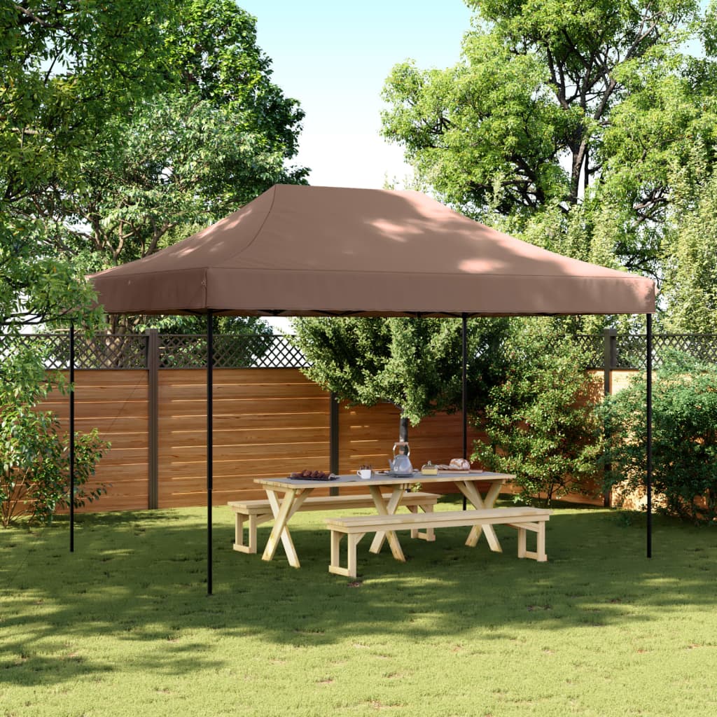 Foldable Party Tent Pop-Up Brown 410x279x315 cm - Design Hut