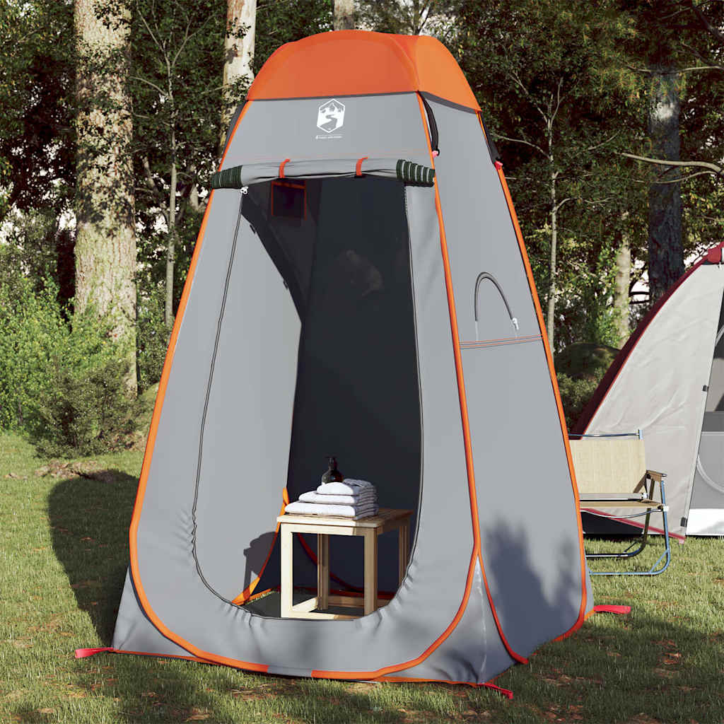 Privacy Tent Grey and Orange Pop-up Waterproof - vid-4004136 - Charlotte Dunes