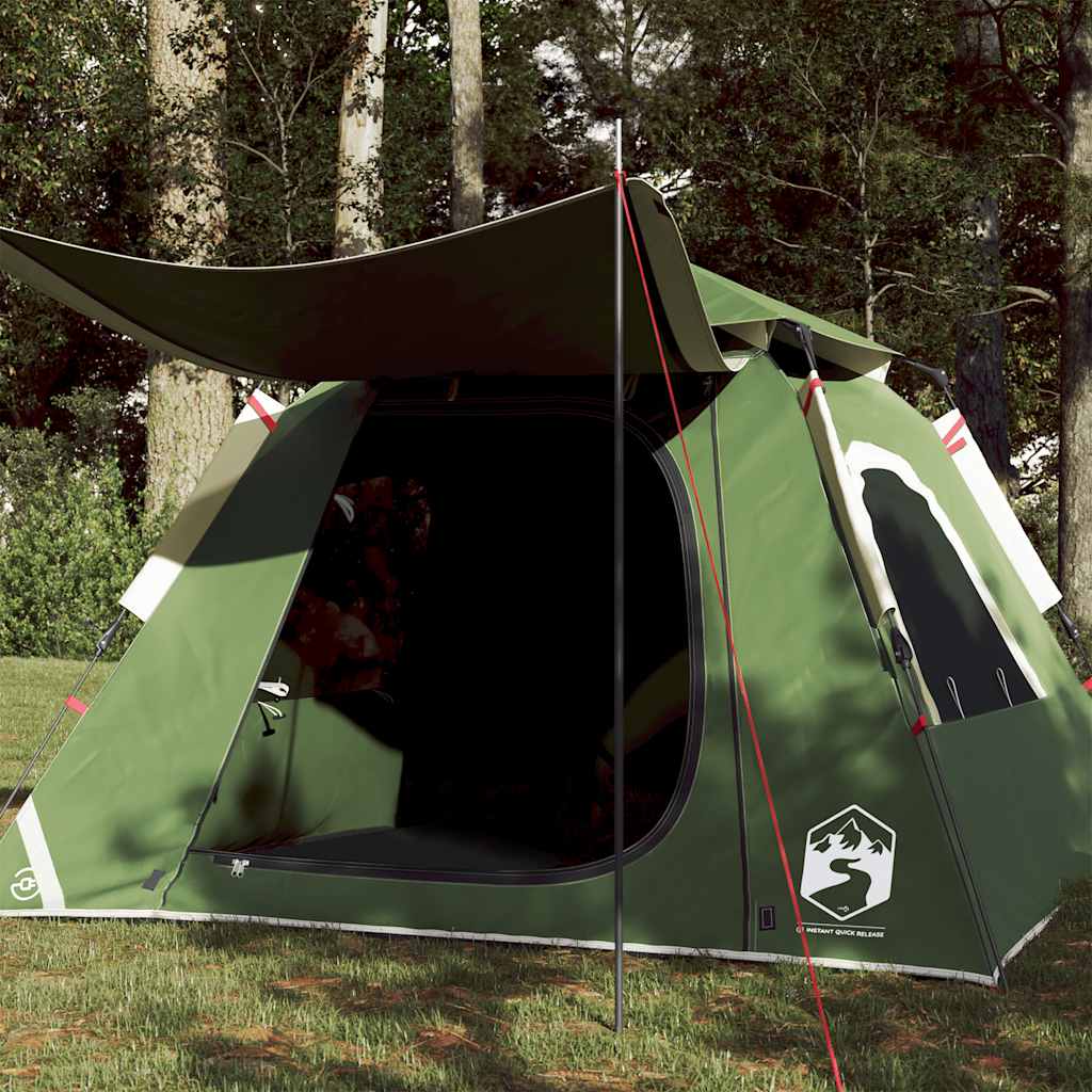 Camping Tent Dome 4-Person Green Quick Release - Casper Homes