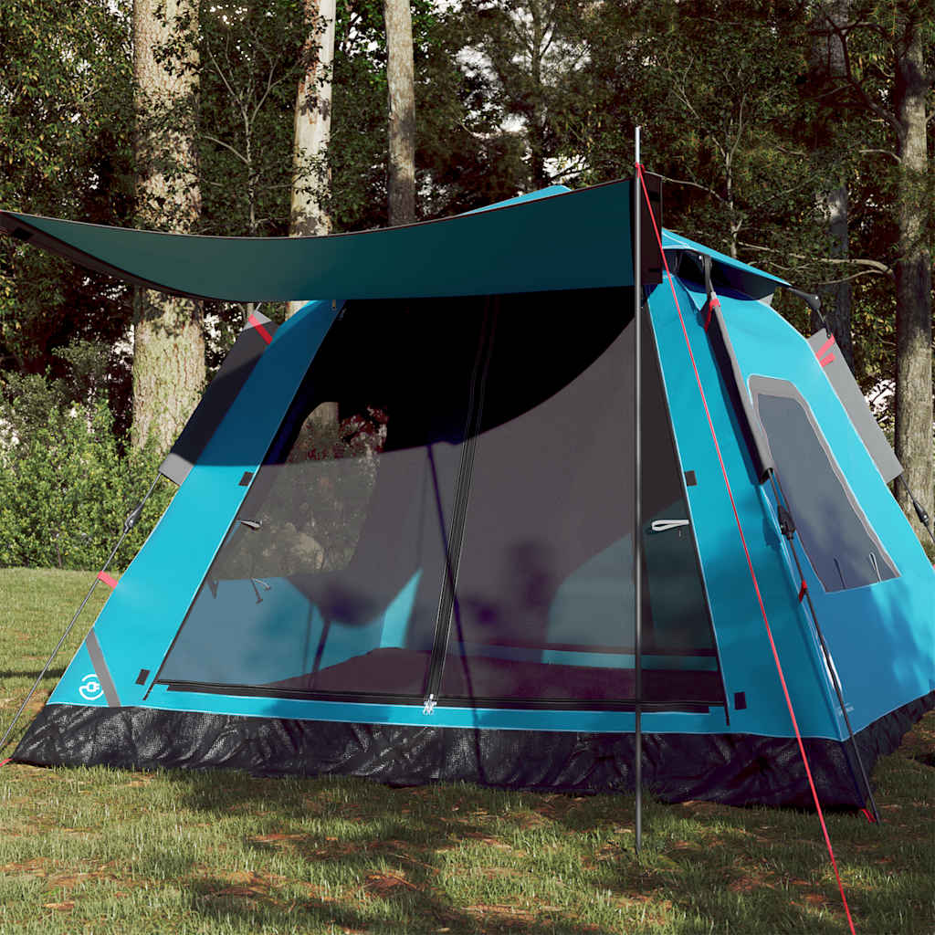 Camping Tent Dome 5-Person Blue Quick Release - Millennium Furniture