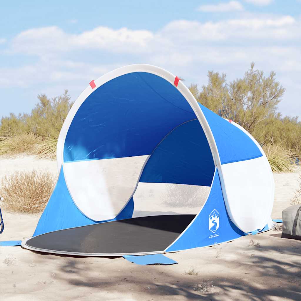 Beach Tent Azure Blue Pop-up Waterproof - vid-4004149 - Direct Imports