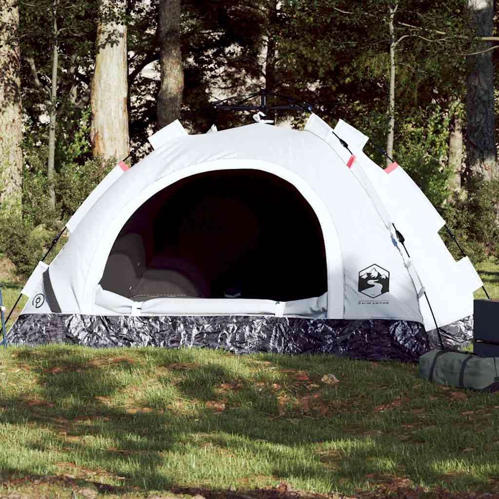 Camping Tent 2-Person White Blackout Fabric Quick Release - Charlotte Dunes