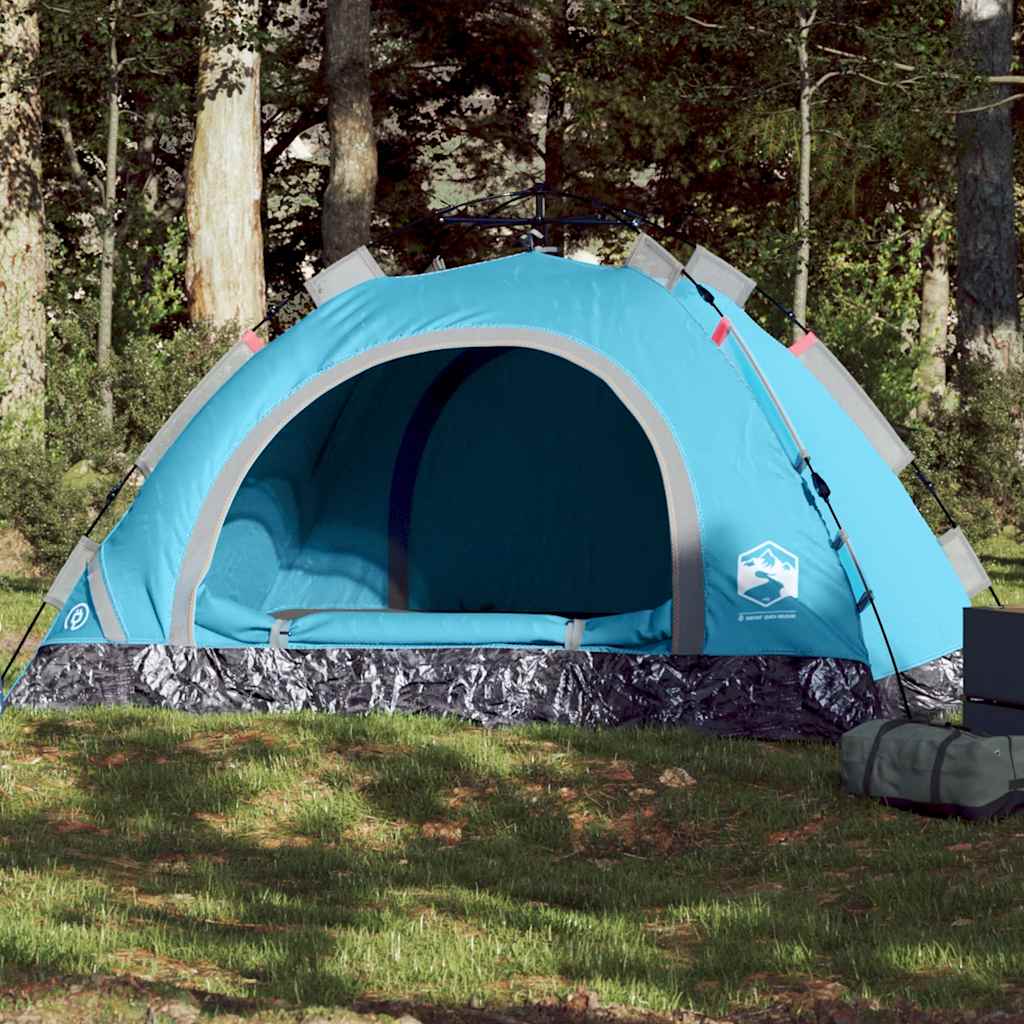 Camping Tent 3-Person Blue Quick Release - Charlotte Dunes