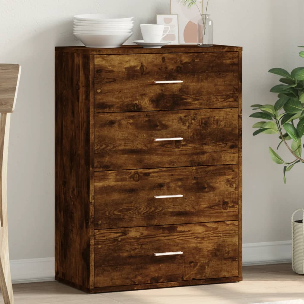 Sideboard Smoked Oak 60x31x84 cm Engineered Wood - R and M Furniture