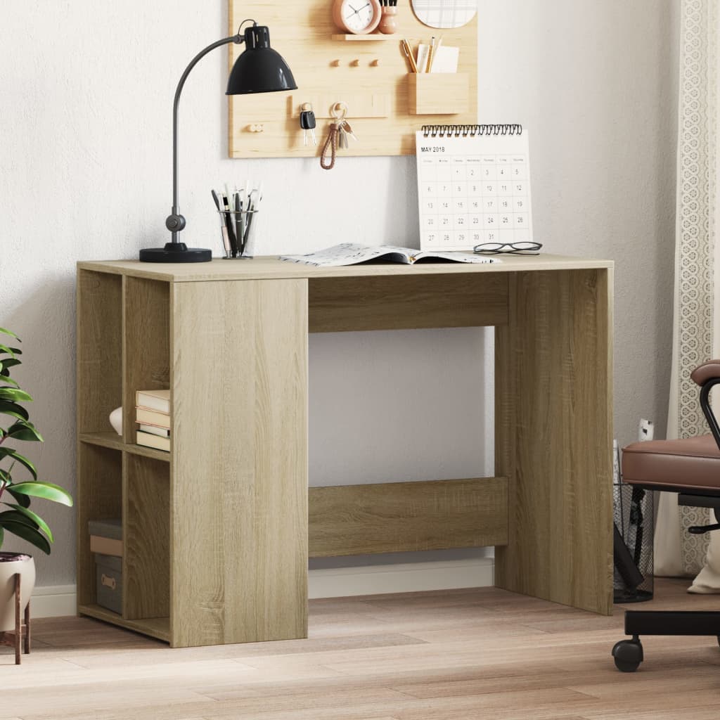Desk Sonoma Oak 102x50x75 cm Engineered Wood - Decor Base