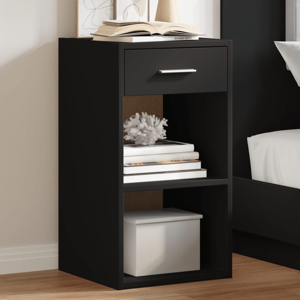 Bedside Cabinets 2 pcs Black 35x34x65 cm Engineered Wood - Discount Dealers