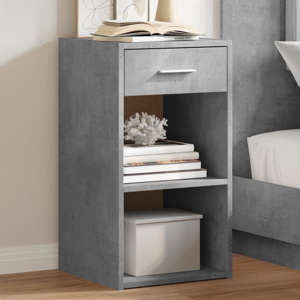 Bedside Cabinets 2 pcs Concrete Grey 35x34x65 cm Engineered Wood - Discount Dealers