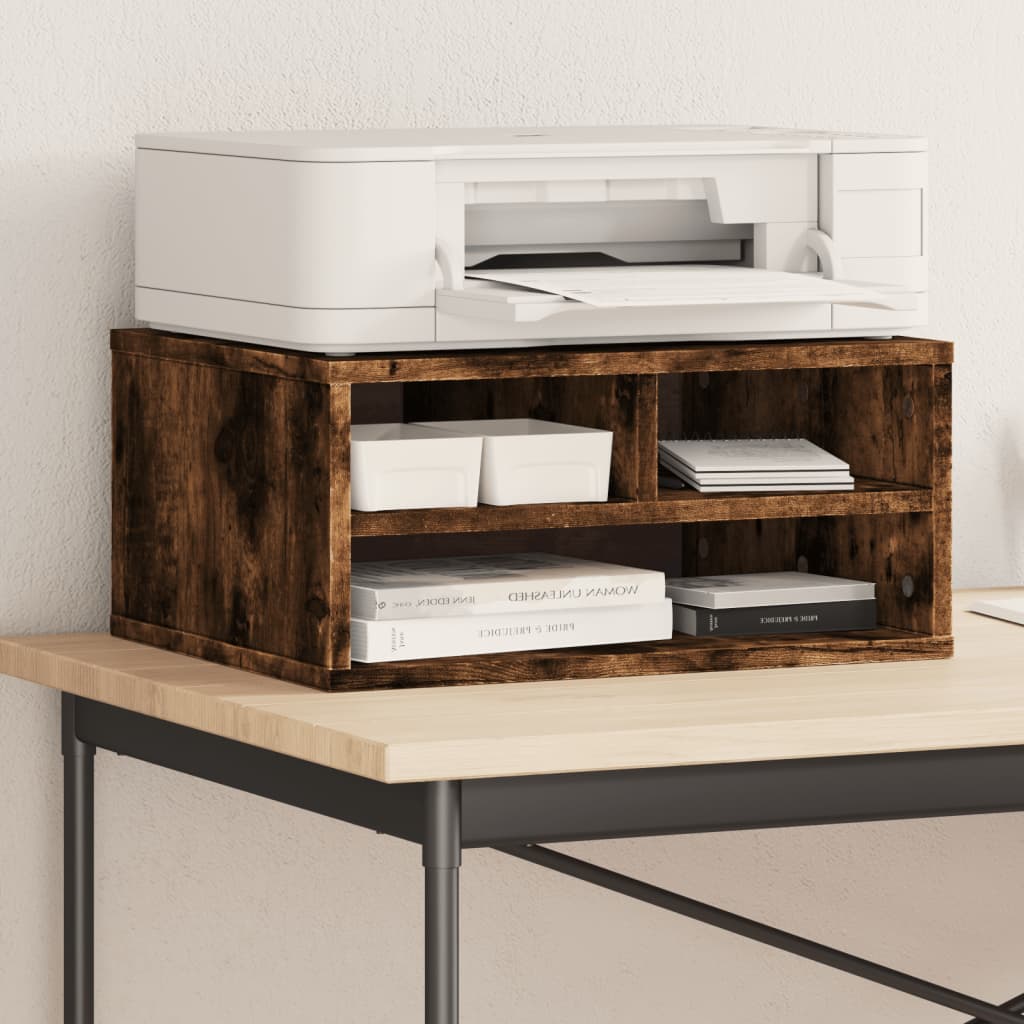 Printer Stand Smoked Oak 49x40x22,5 cm Engineered Wood - Brittle & Co