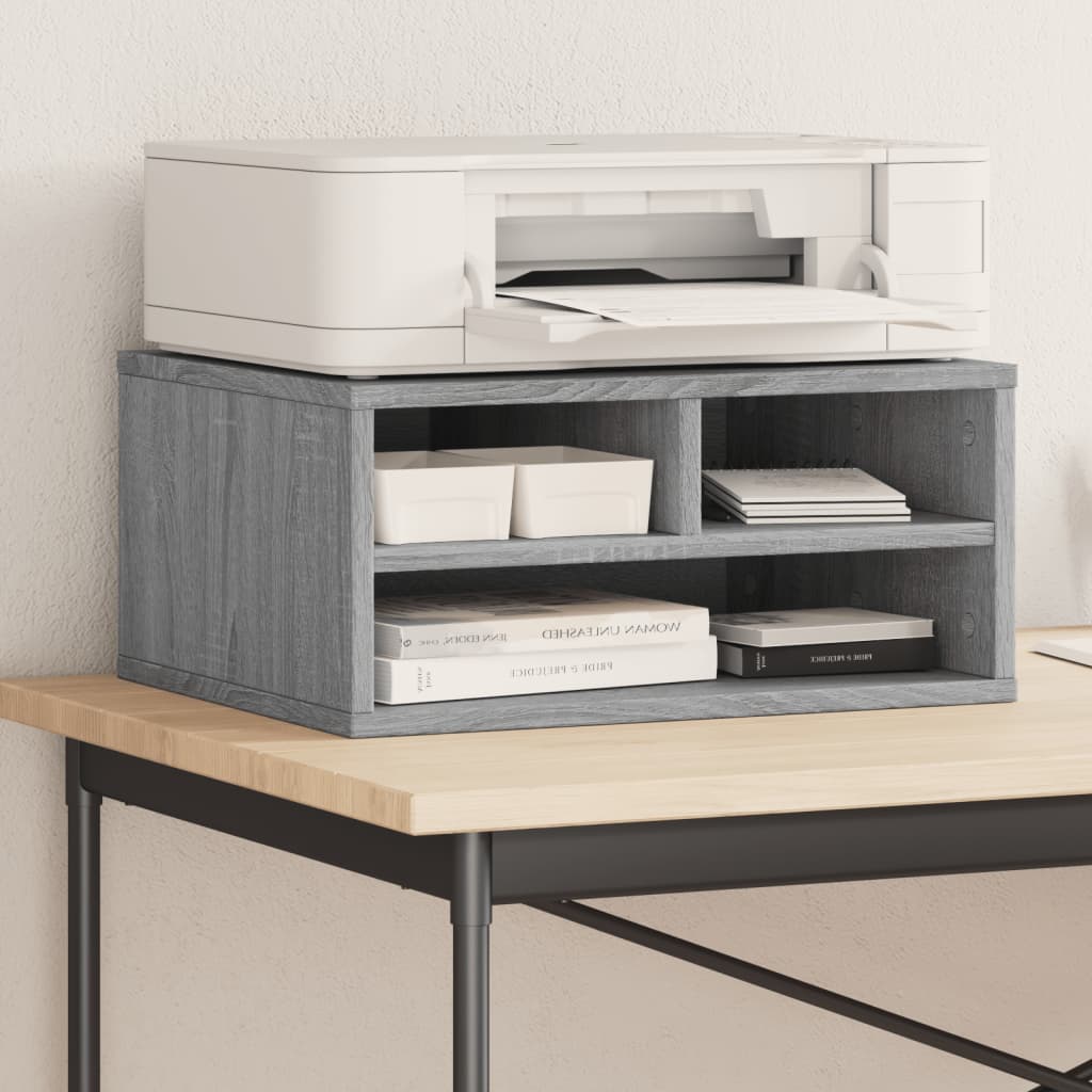 Printer Stand Grey Sonoma 49x40x22,5 cm Engineered Wood - Brittle & Co