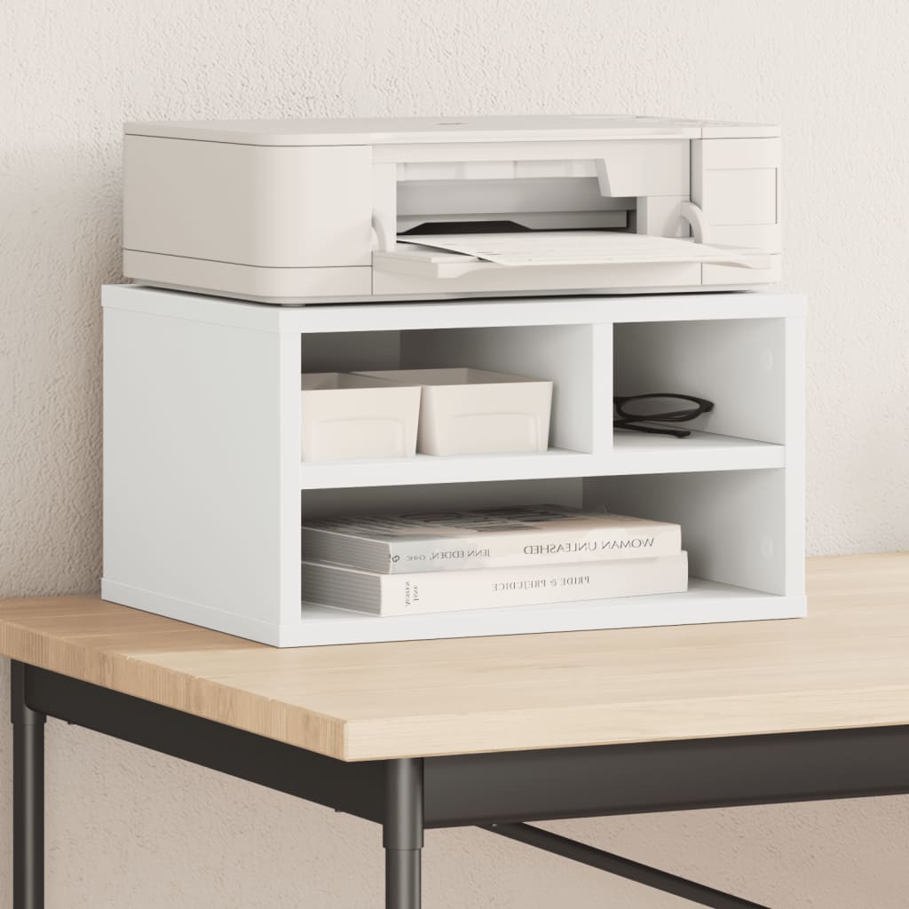 Printer Stand White 40x32x22,5 cm Engineered Wood - All Things Good