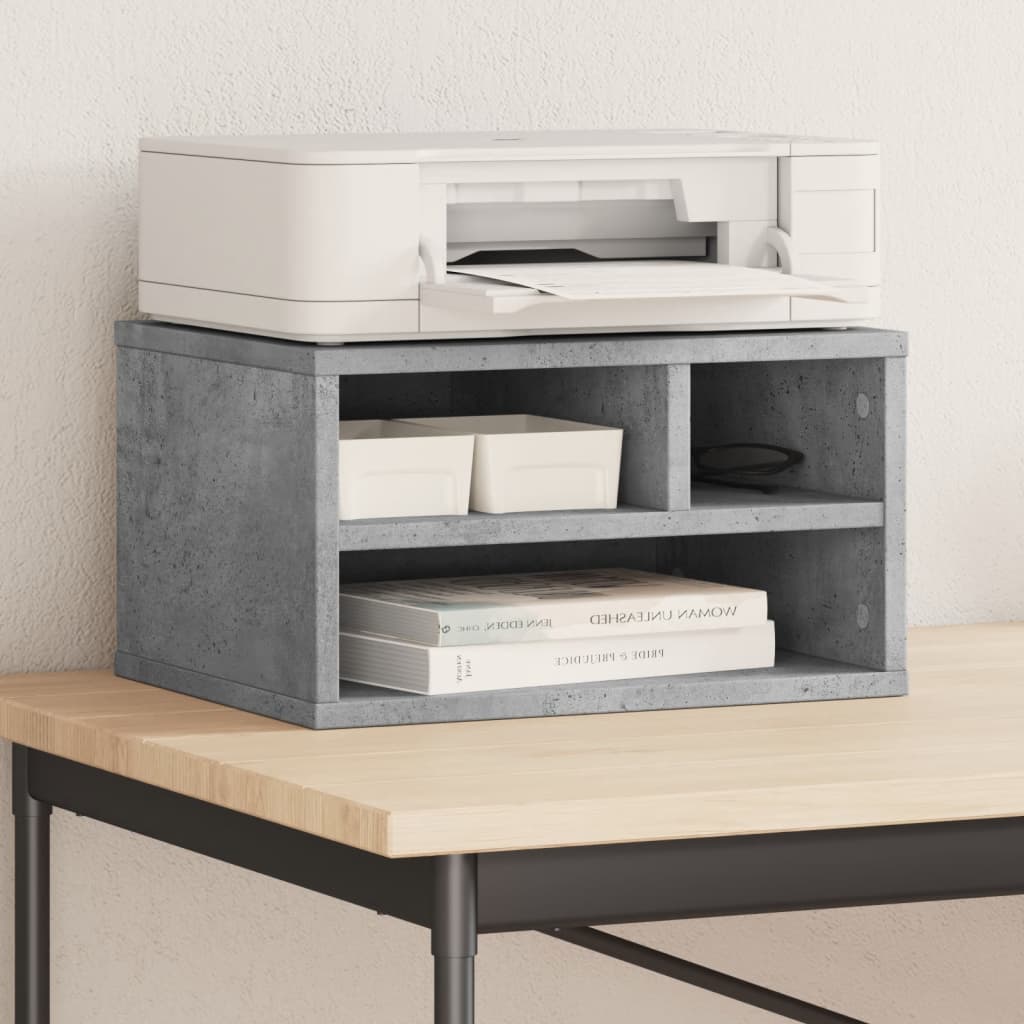 Printer Stand Concrete Grey 40x32x22,5 cm Engineered Wood - All Things Good