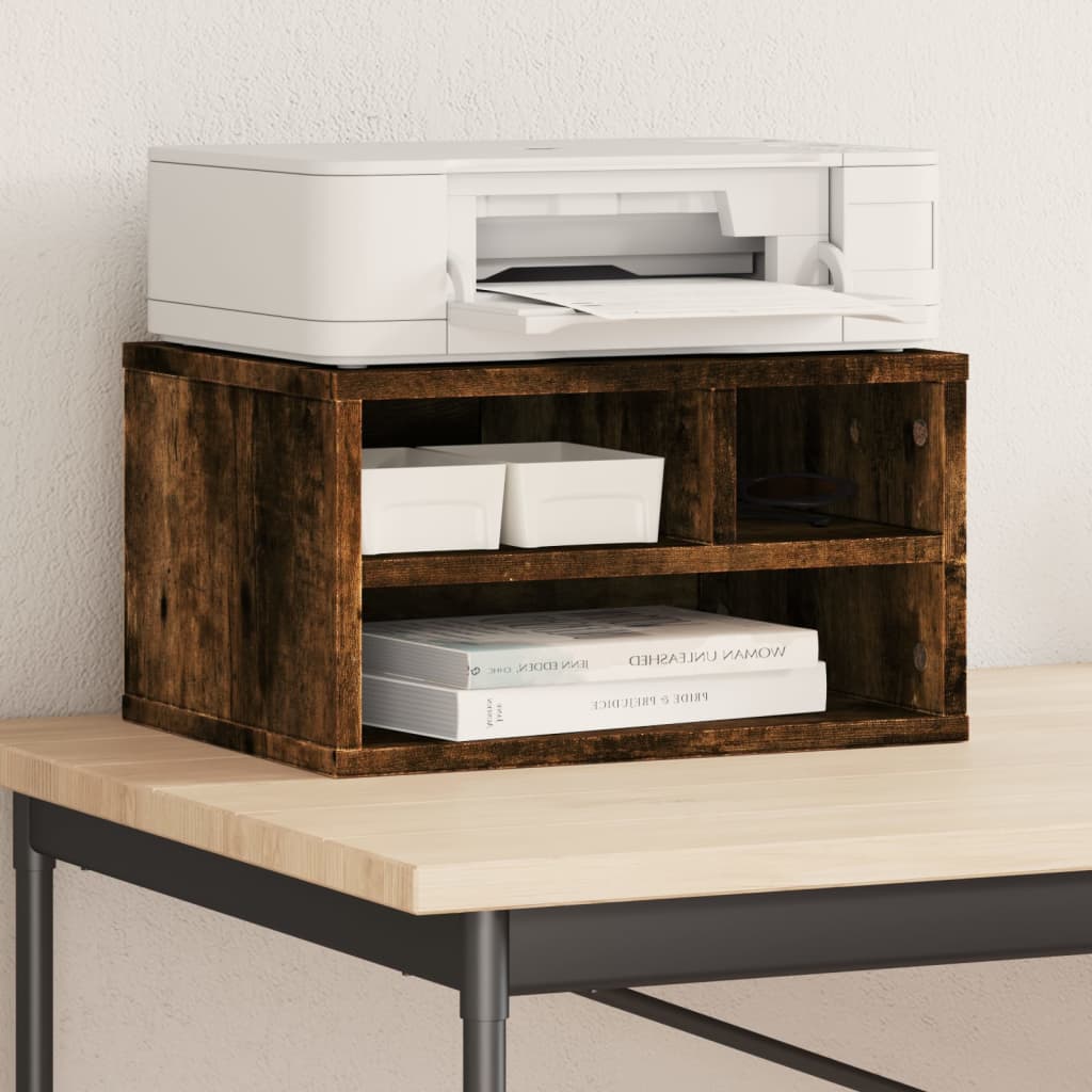 Printer Stand Smoked Oak 40x32x22,5 cm Engineered Wood - All Things Good