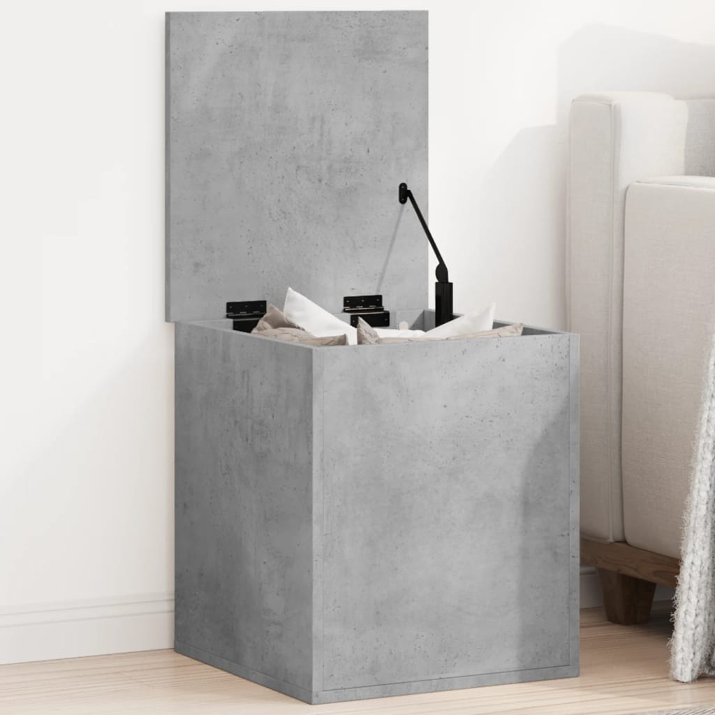 Storage Box Concrete Grey 40x42x46 cm Engineered Wood - Discount Dealers