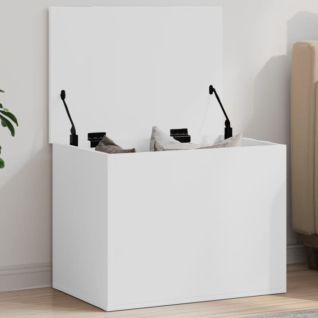 Storage Box White 60x42x46 cm Engineered Wood - Decor Base