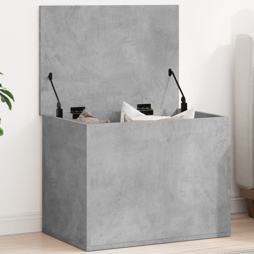 Storage Box Concrete Grey 60x42x46 cm Engineered Wood - Discount Dealers