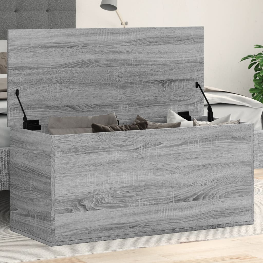 Storage Box Grey Sonoma 100x42x46 cm Engineered Wood - Discount Dealers