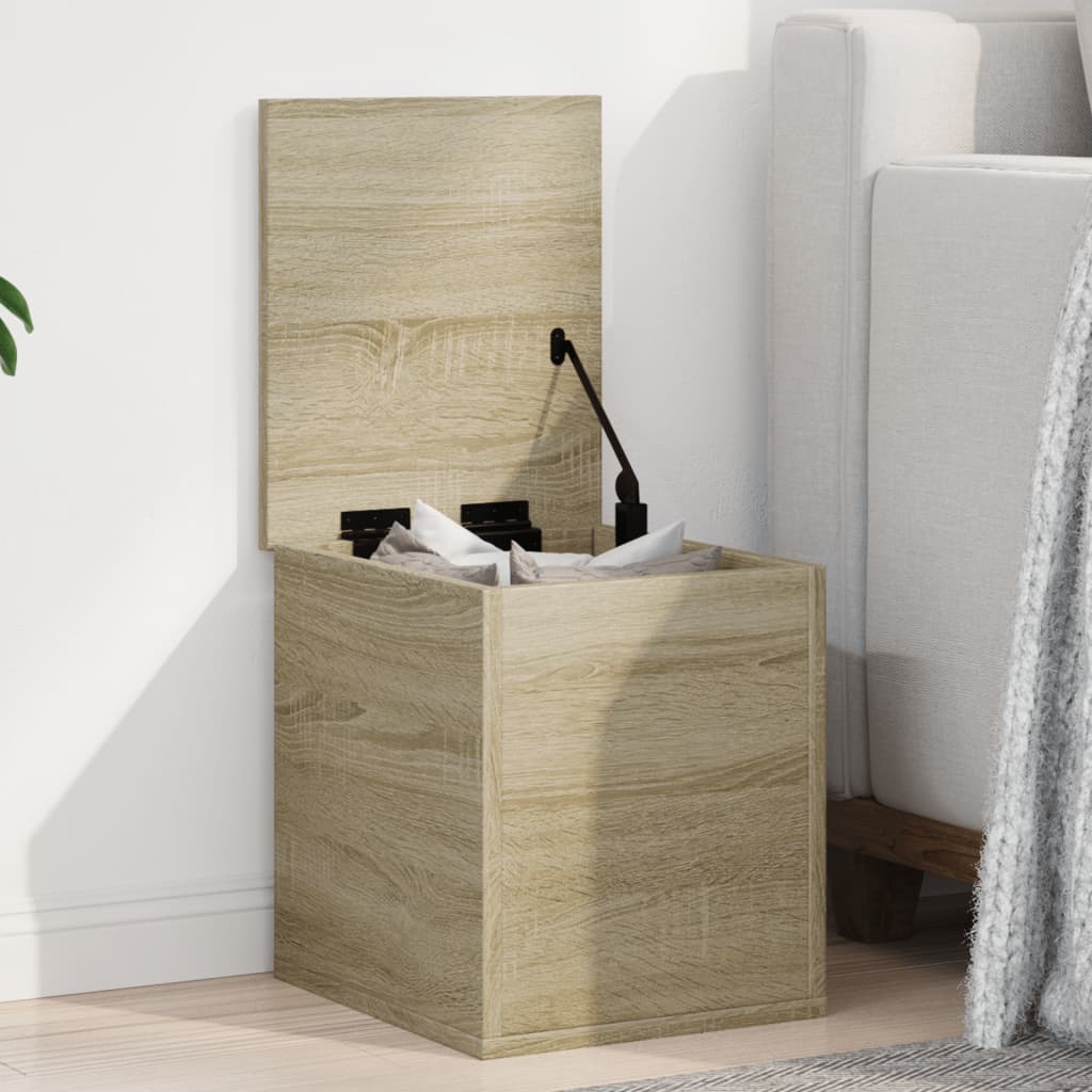 Storage Box Sonoma Oak 30x35x35 cm Engineered Wood - Design Hut