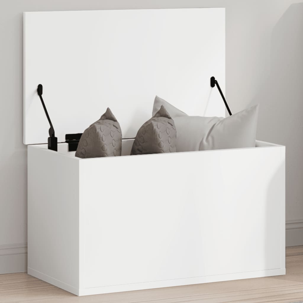 Storage Box White 60x35x35 cm Engineered Wood - Design Hut