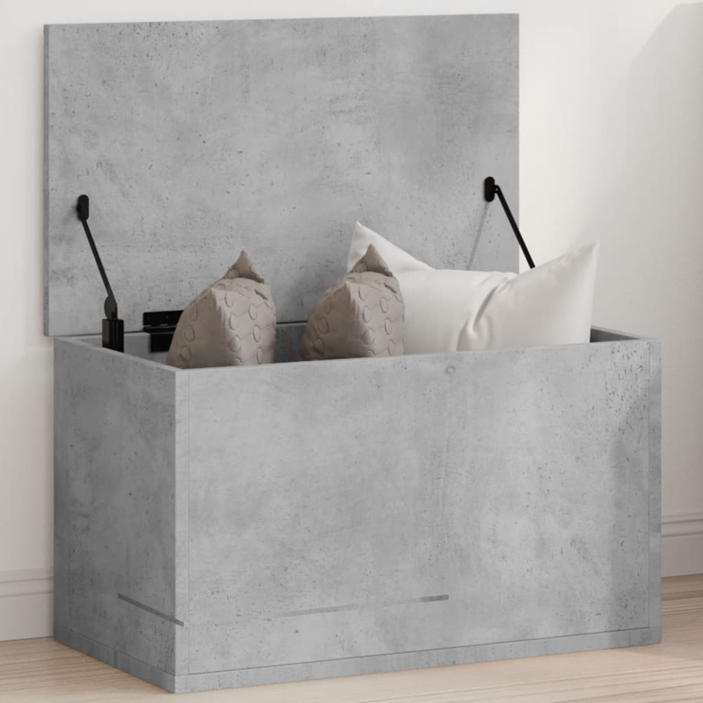 Storage Box Concrete Grey 60x35x35 cm Engineered Wood - Design Hut