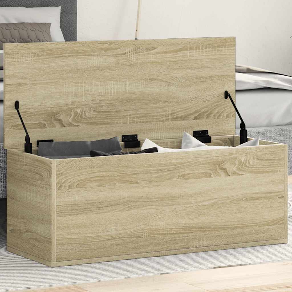 Storage Box Sonoma Oak 90x35x35 cm Engineered Wood - Design Hut