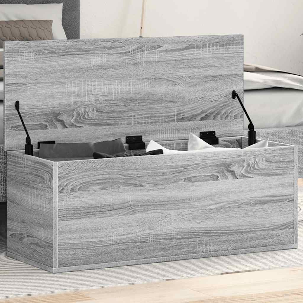 Storage Box Grey Sonoma 90x35x35 cm Engineered Wood - Design Hut
