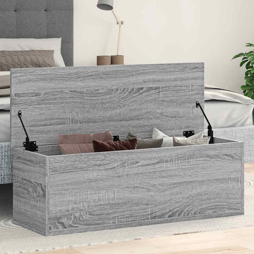 Storage Box Grey Sonoma 102x35x35 cm Engineered Wood - Design Hut