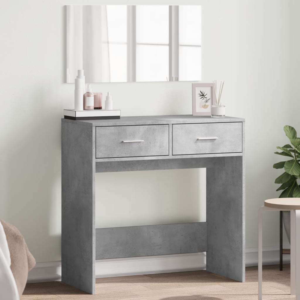 Dressing Table with Mirror Concrete Grey 80x39x80 cm - Brittle & Co