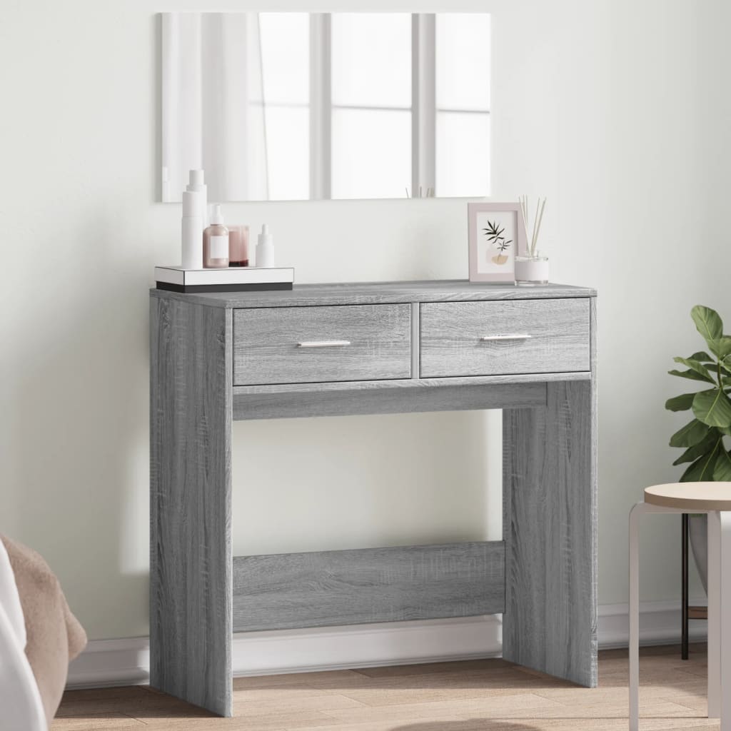 Dressing Table with Mirror Grey Sonoma 80x39x80 cm - R and M Furniture