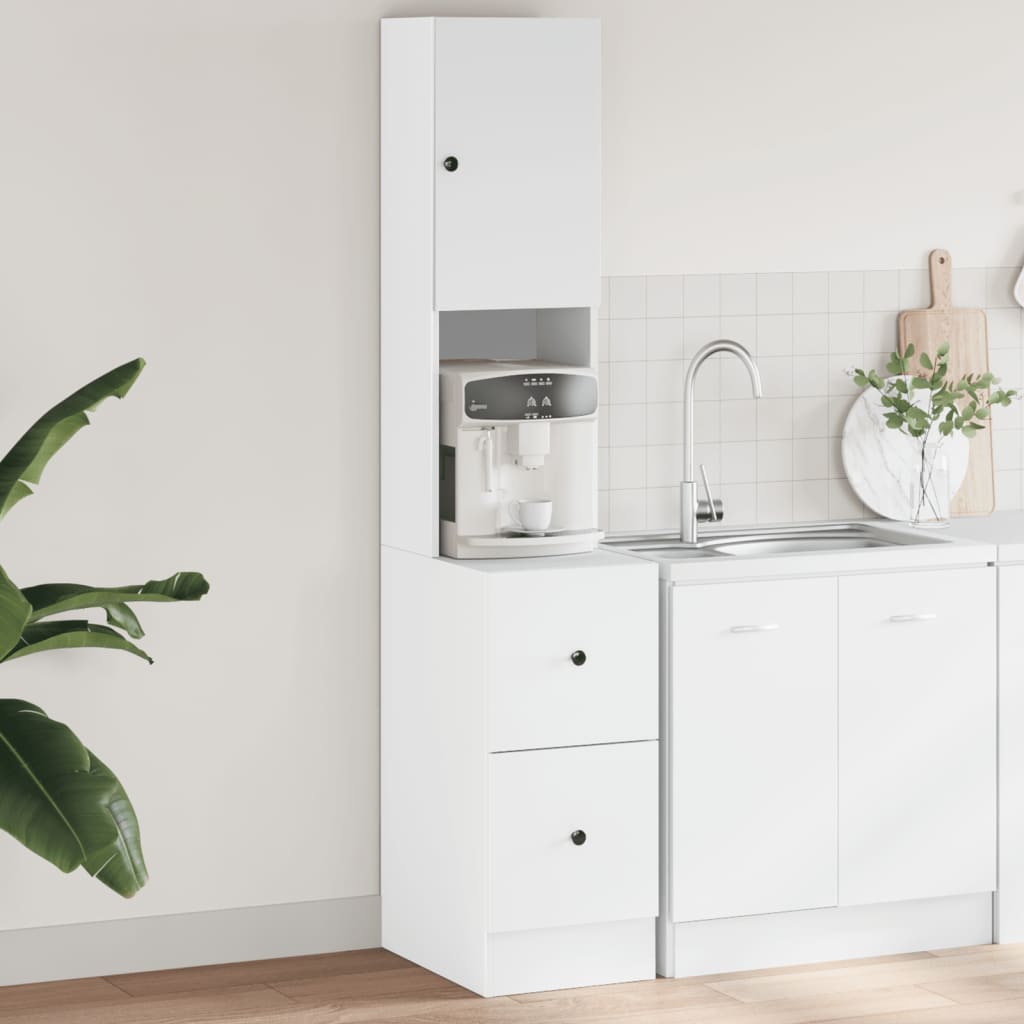 Kitchen Cabinet White 35x50x180 cm Engineered Wood - Style and Chic