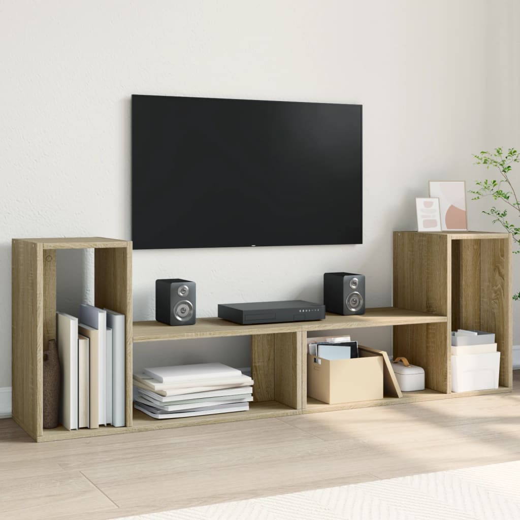 TV Cabinets 2 pcs Sonoma Oak 75x30x50 cm Engineered Wood - Discount Dealers