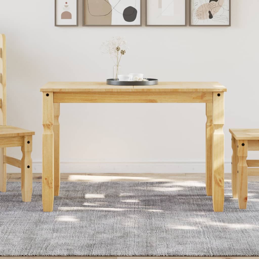 Dining Table Corona 112x60x75 cm Solid Wood Pine - Decor Base