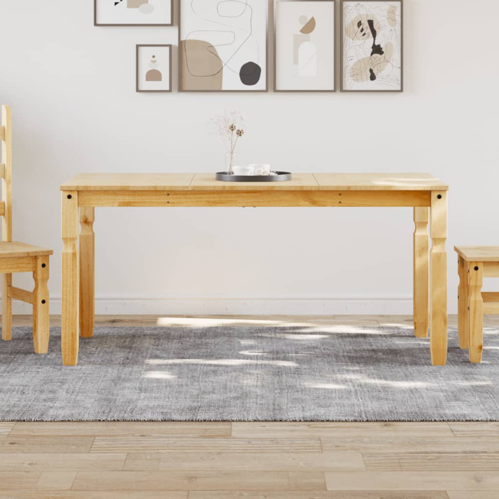 Dining Table Corona 160x80x75 cm Solid Wood Pine - Decor Base
