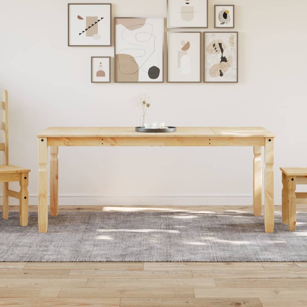 Dining Table Corona 180x90x75 cm Solid Wood Pine - Decor Base