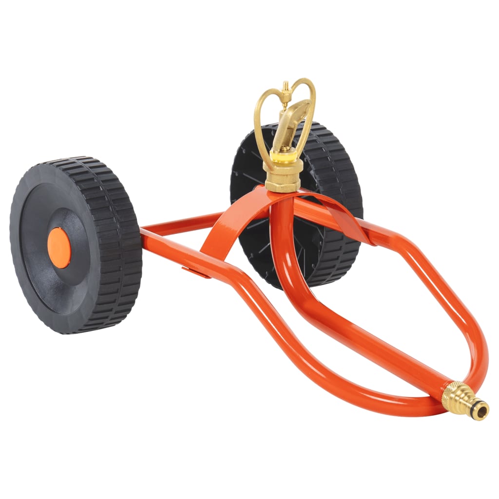 Wheeled Sprinkler Sled with Rotatable Head Red Steel - Charlotte Dunes