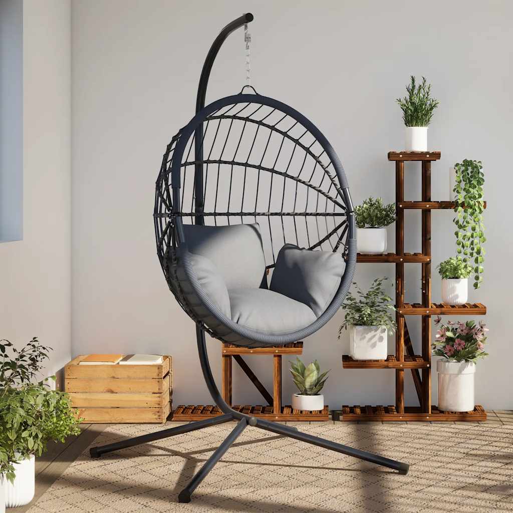 Hanging Egg Chair Stand Anthracite Steel - Charlotte Dunes