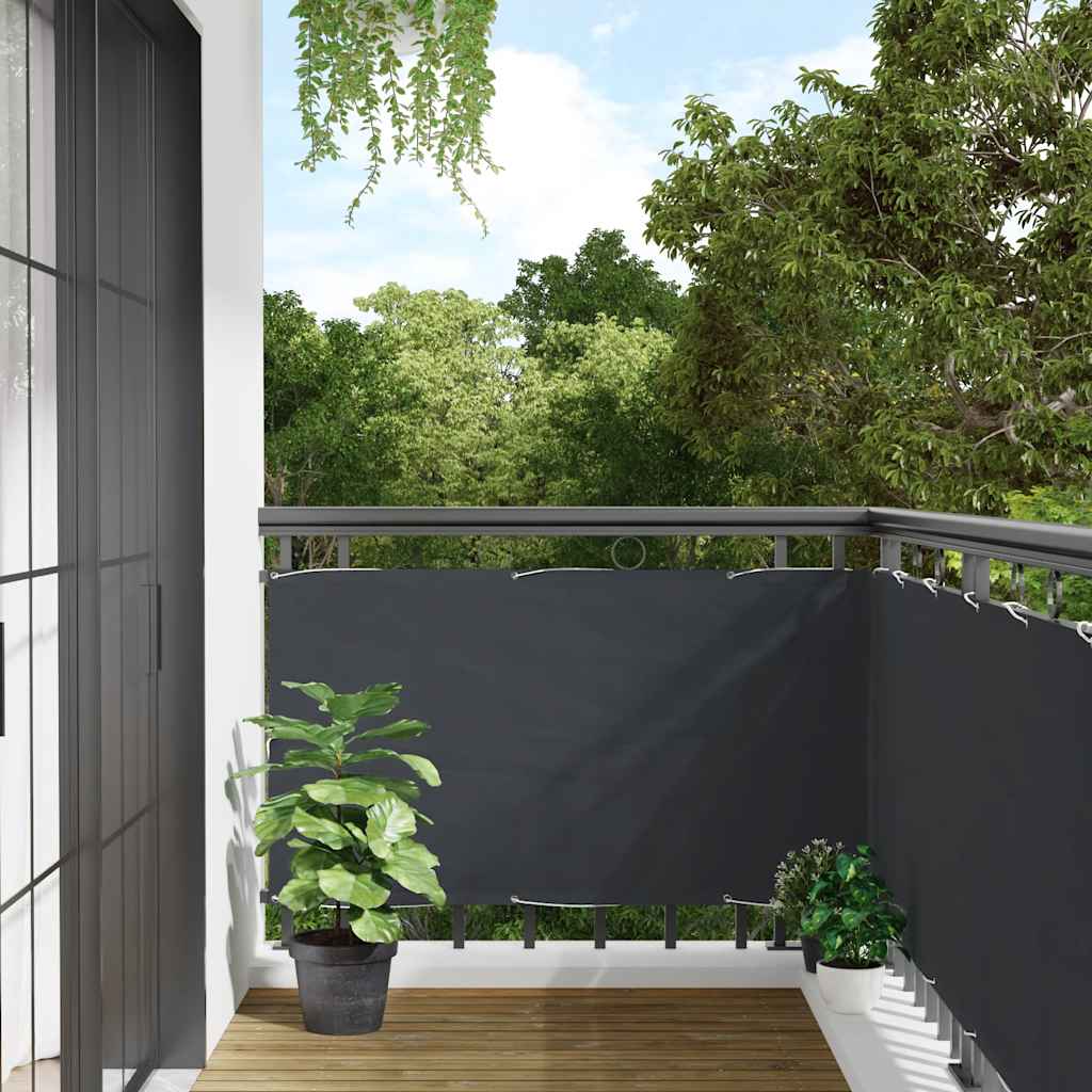 Balcony Privacy Screen Anthracite 400x75 cm PVC - Merkel Designers