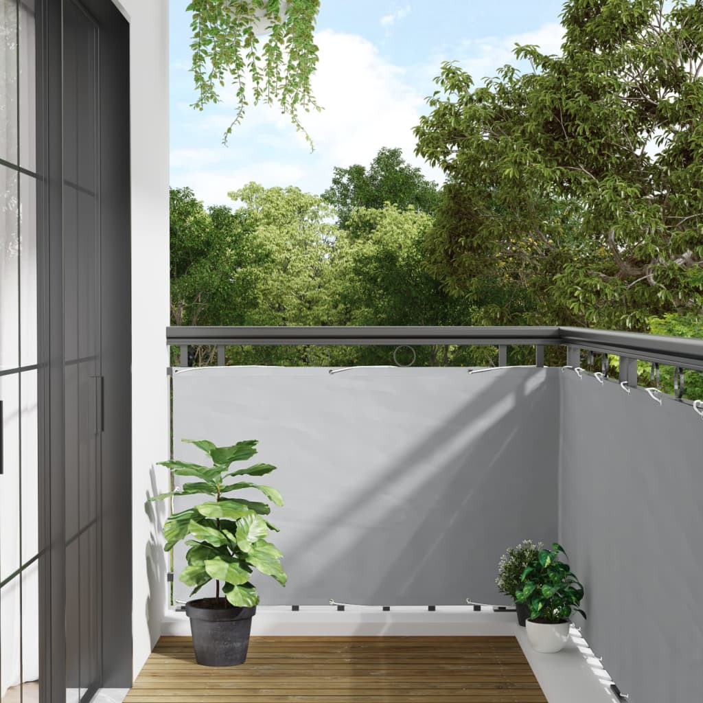 Balcony Privacy Screen Grey 400x90 cm PVC - Merkel Designers