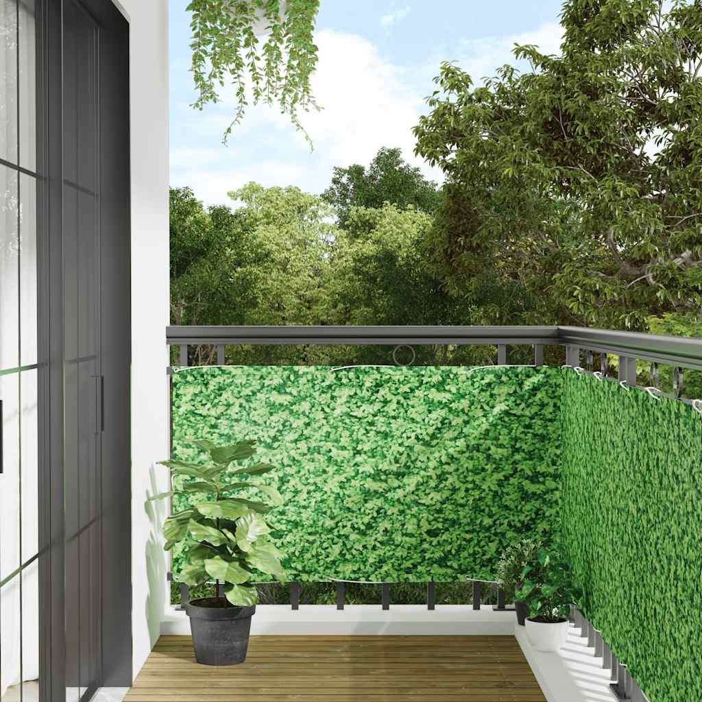 Balcony Privacy Screen Plant Look Green 600x90 cm PVC - Merkel Designers