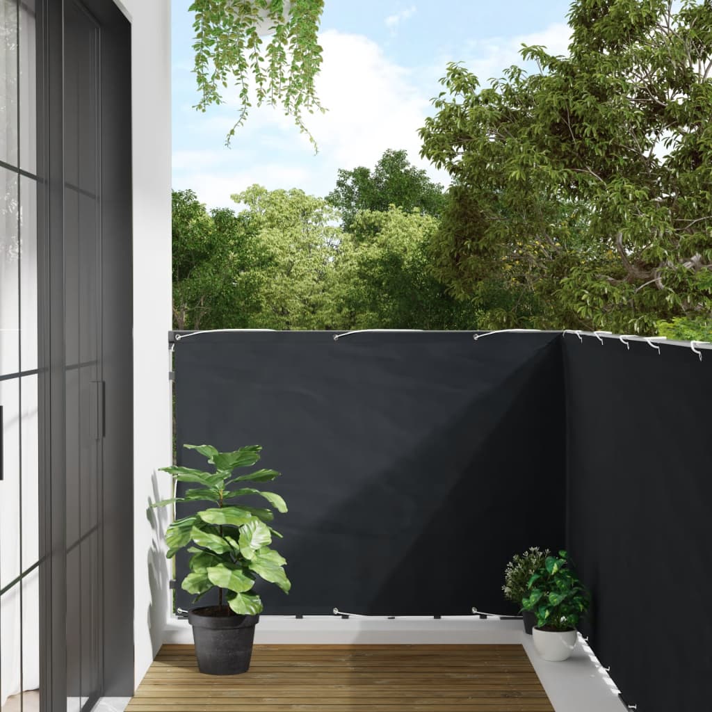 Balcony Privacy Screen Anthracite 400x120 cm PVC - Direct Imports
