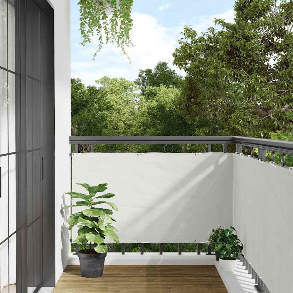 Balcony Privacy Screen White 800x120 cm PVC - Direct Imports
