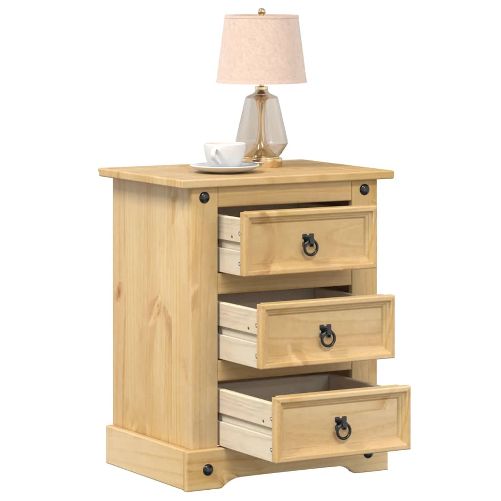 Bedside Cabinet Corona 53x39x66 cm Solid Wood Pine - Discount Dealers