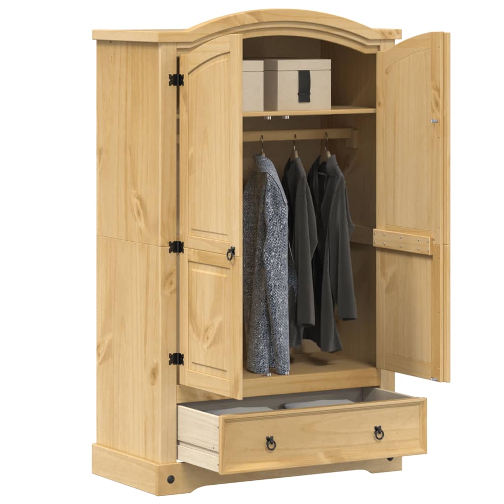 Wardrobe Corona 101x52x170 cm Solid Wood Pine - Charlotte Dunes
